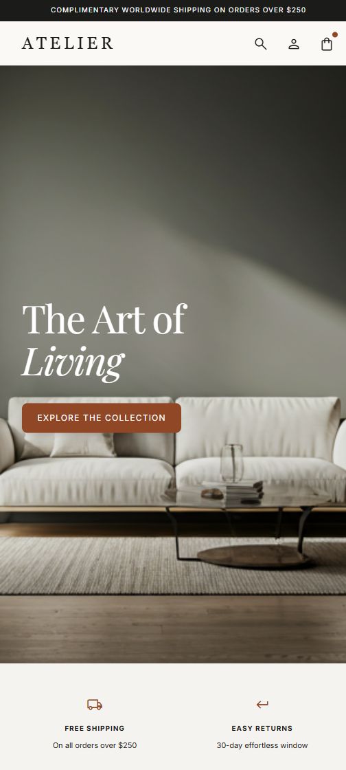 Voorbeeld van een Microcart webshoptemplate
