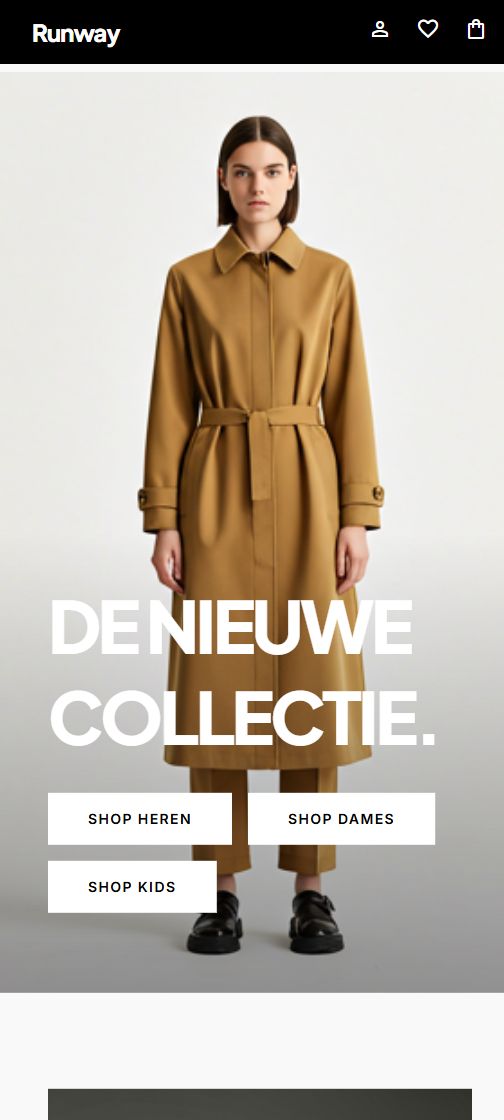 Voorbeeld van een Microcart webshoptemplate